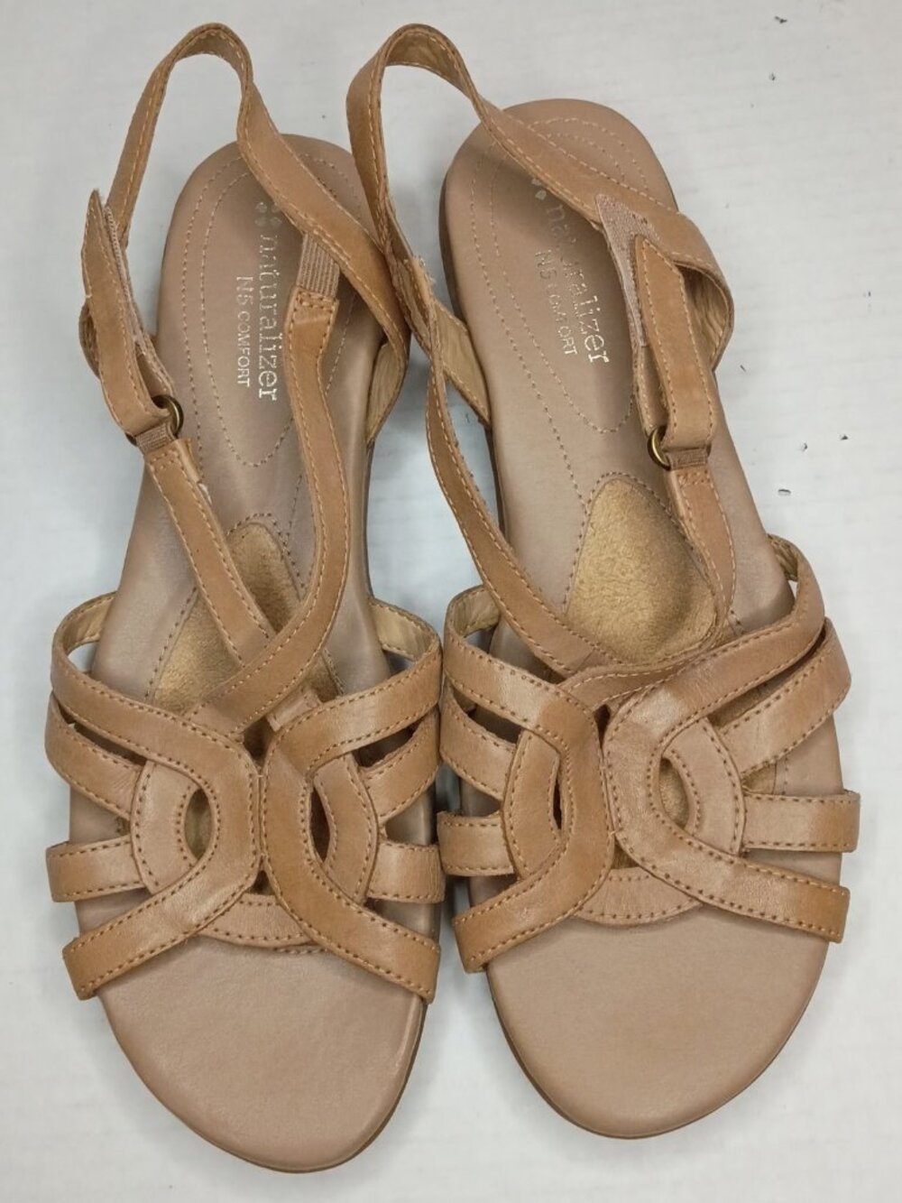 Naturalizer Cailyn Tan Leather Strappy Comfort Sandals Women's Size 8M